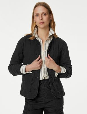 Pure Cotton Textured Quilted Jacket