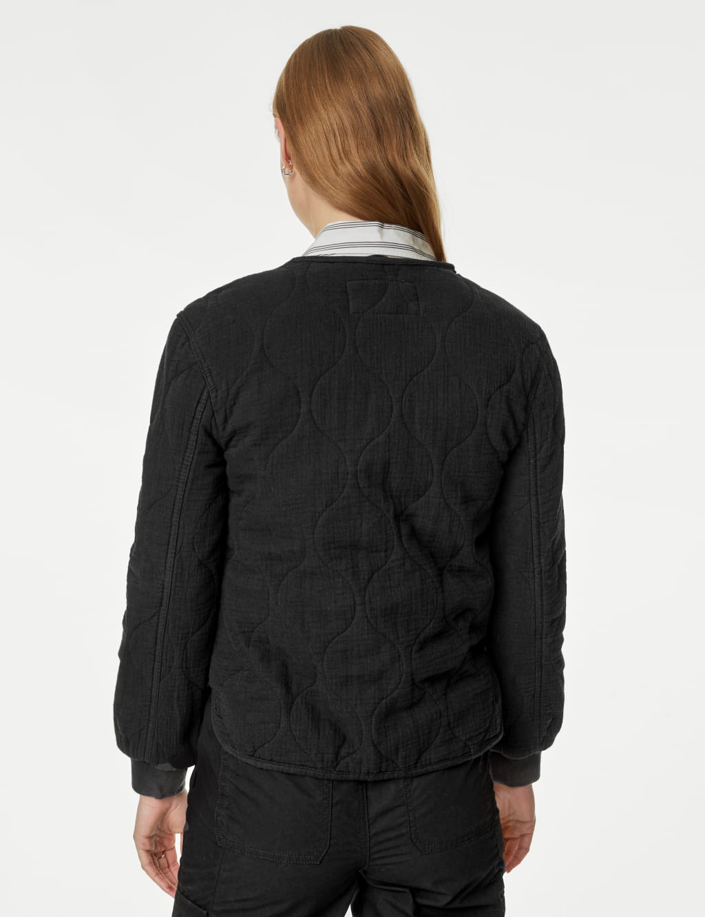Pure Cotton Textured Quilted Jacket image 4