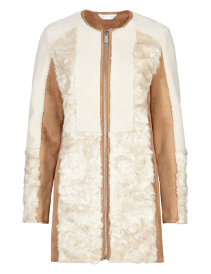 borg panelled jacket