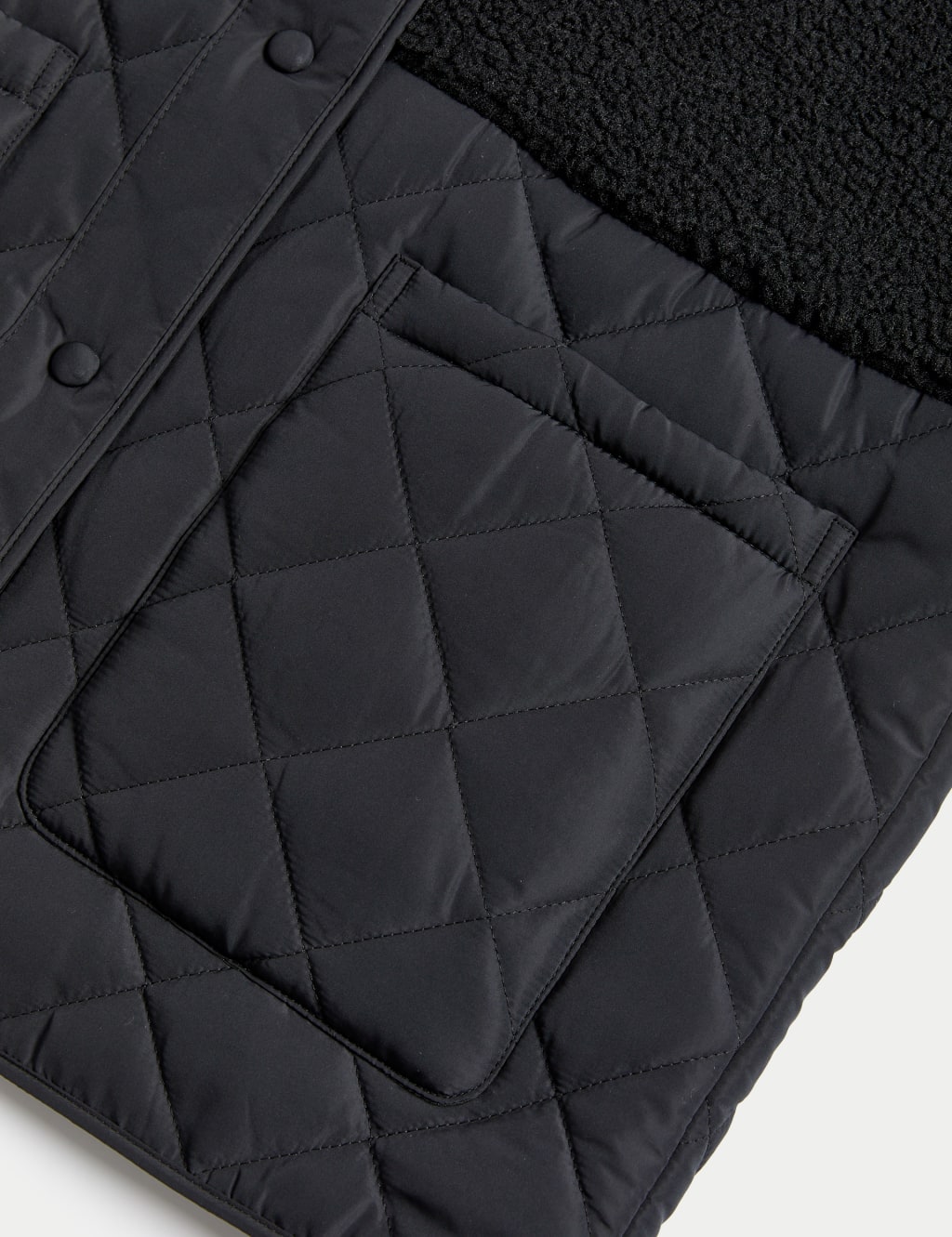 Borg Quilted Hooded Puffer Jacket image 7
