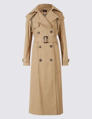 Cotton Rich Trench Coat with Stormwear™ | M&S Collection | M&S