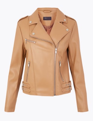 marks and spencer curve leather jacket