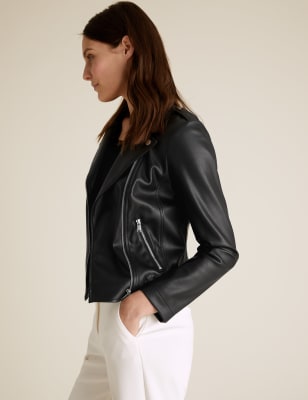 Faux Leather Biker Jacket