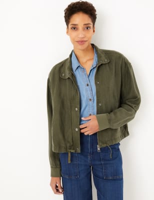 Bomberjack van Tencel&trade; met hoge kraag