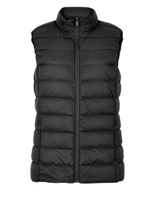 

Womens M&S Collection Feather & Down Puffer Gilet - Black, Black