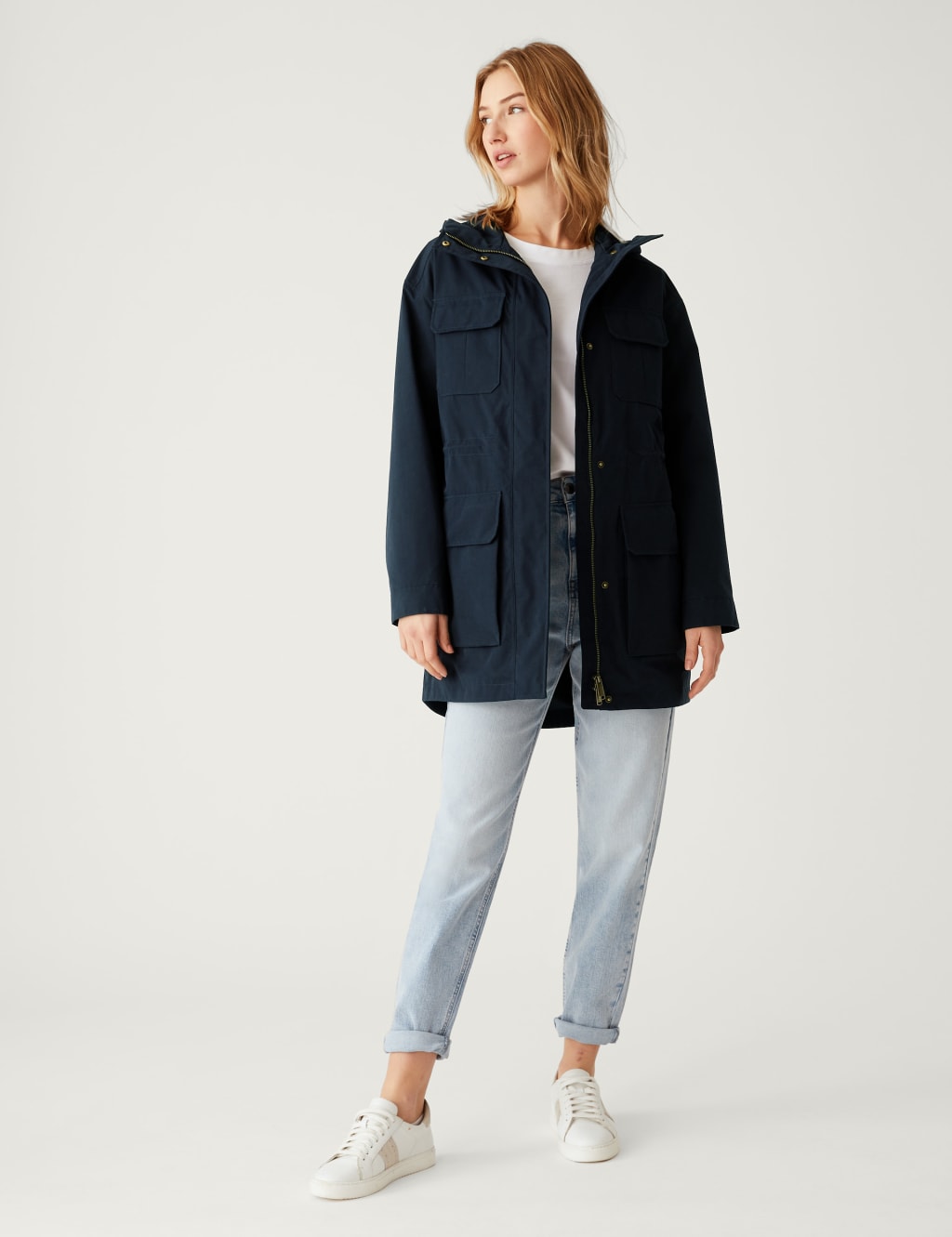 Cotton Blend Waterproof Parka Coat image 2