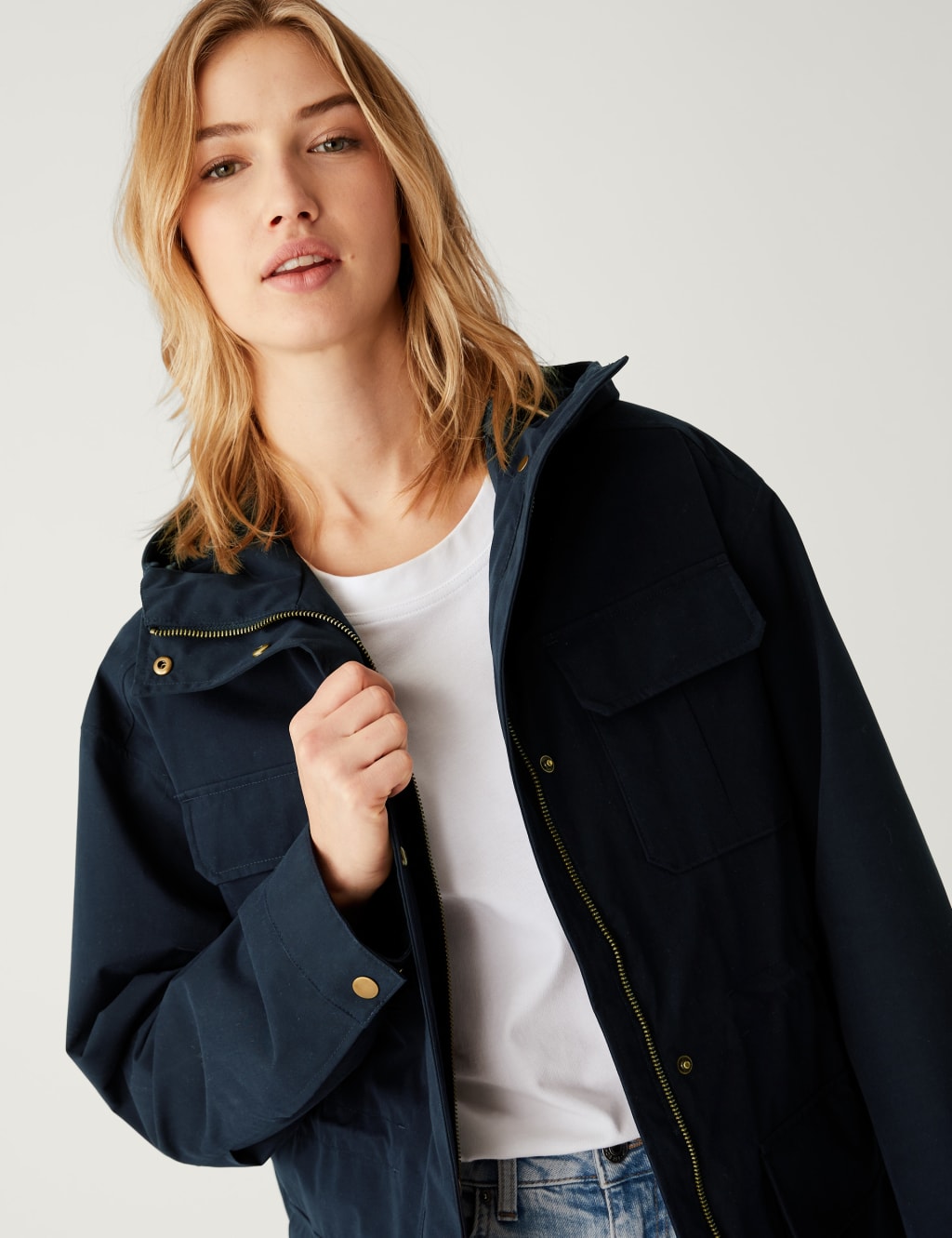 Cotton Blend Waterproof Parka Coat image 3