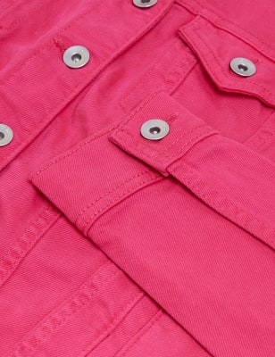 

Womens M&S Collection Denim Jacket with Stretch - Fuchsia, Fuchsia