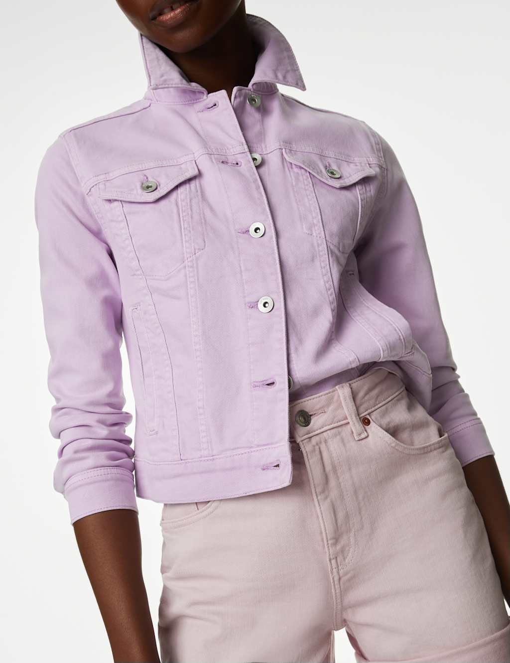 Cotton Rich Denim Jacket with Stretch image 5