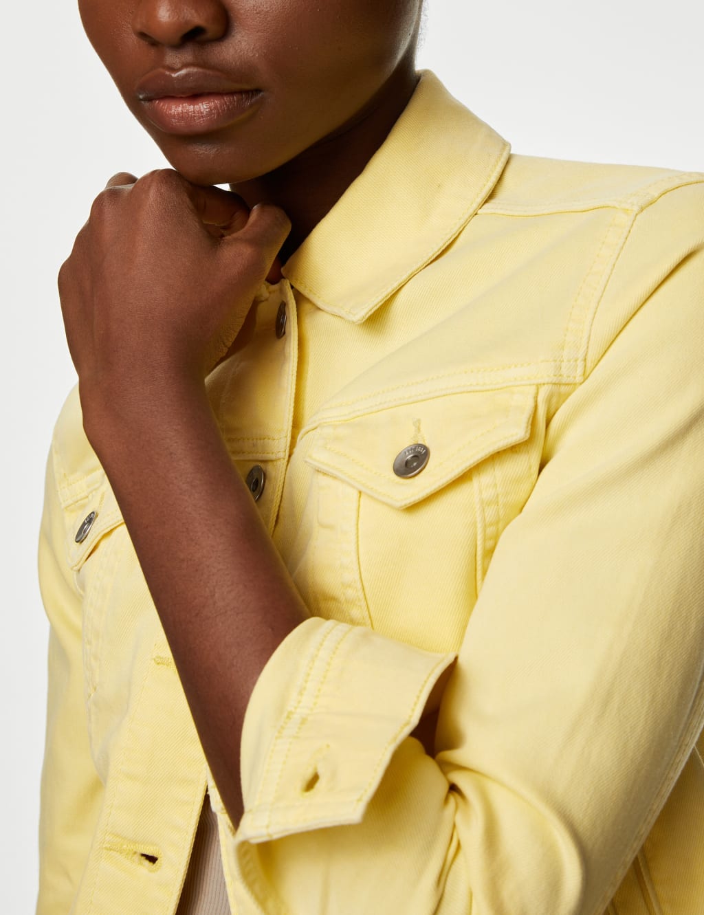 Cotton Rich Denim Jacket with Stretch image 3