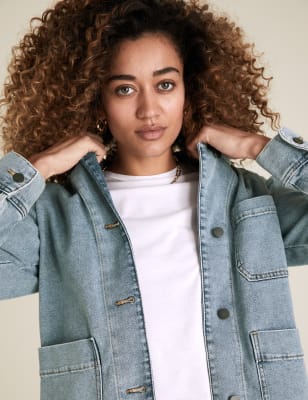 Marks and spencer oversized hotsell denim jacket