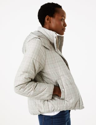 Veste matelass&eacute;e &agrave; carreaux