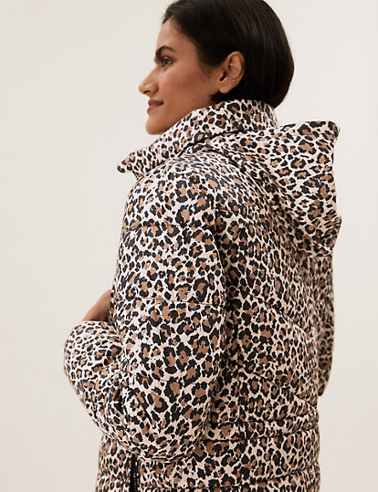 Thermowarmth™ Leopard Print Puffer Coat