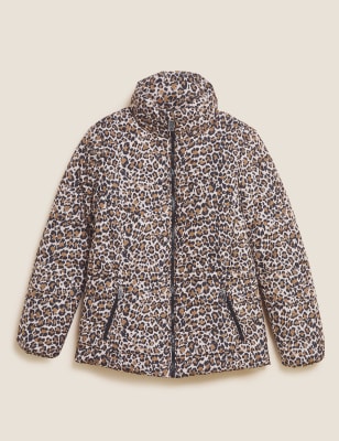 Thermowarmth Leopard Print Puffer Coat