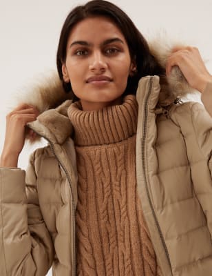 

Womens M&S Collection Thermowarmth™ Padded Puffer Coat - Natural Beige, Natural Beige