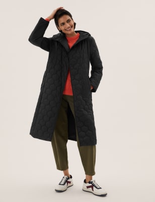 

Womens M&S Collection The Quilted Coat - Black, Black