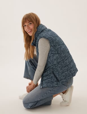 

Womens M&S Collection Karierte Steppweste mit Thermowarmth™ - Black Mix, Black Mix
