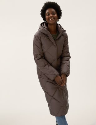 

Womens M&S Collection Abrigo acolchado estilo plumífero de plumas y plumón - Raisin, Raisin