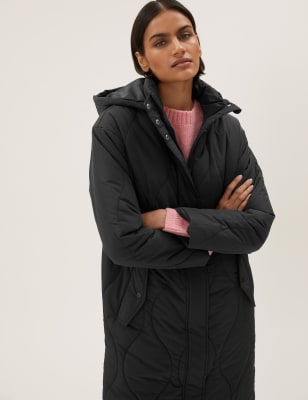 

Womens M&S Collection Recycled Thermowarmth™ Quilted Coat - Black, Black