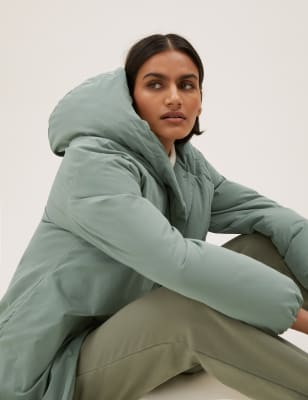 

Womens M&S Collection Steppmantel mit Kapuze, Federn und Daunen und Stormwear™ - Onyx, Onyx