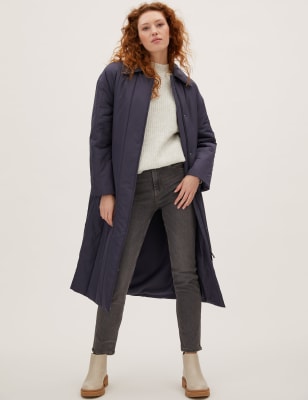 

Womens M&S Collection Stormwear™ Padded Longline Puffer Coat - Moondust, Moondust