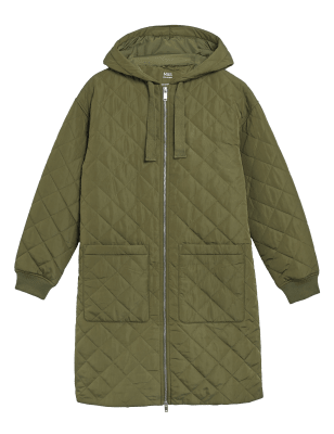 

Womens M&S Collection Stormwear™ Quilted Hooded Puffer Coat - Hunter Green, Hunter Green