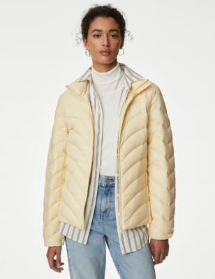 

M&S Collection Chaqueta acolchada de guardado fácil con plumas y plumónWomens - Soft Yellow, Soft Yellow