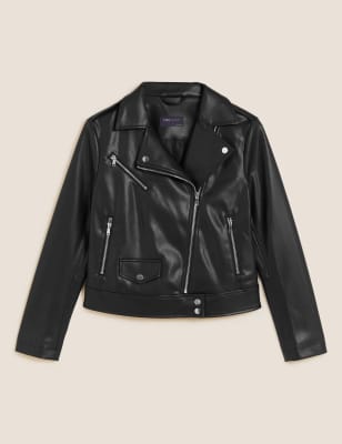 Marks and spencer hot sale leather jacket