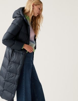 Marks And Spencer Womens M&S Collection Feather & Down Stormwear Puffer Coat - Midnight Navy, Midnight Navy