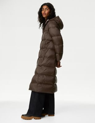 

Womens M&S Collection Feather & Down Stormwear™ Puffer Coat - Chocolate, Chocolate