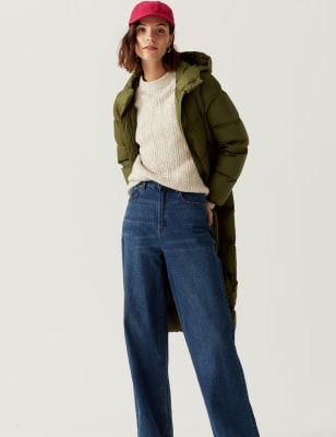 

Womens M&S Collection Stormwear™-Steppmantel mit Daunen- und Federfüllung - Dark Khaki, Dark Khaki