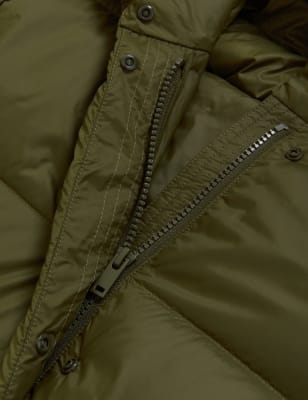 

Womens M&S Collection Stormwear™-Steppmantel mit Daunen- und Federfüllung - Dark Khaki, Dark Khaki
