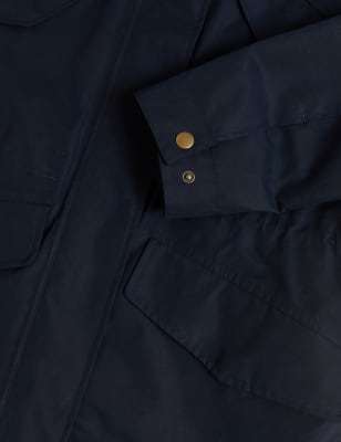 

Womens M&S Collection Wasserfester Parka mit hohem Kragen und Kapuze - Midnight Navy, Midnight Navy