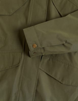 

M&S Collection Abrigo parka de cuello alto con capucha impermeableWomens - Hunter Green, Hunter Green