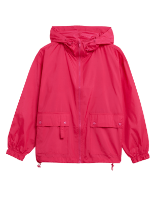 

Womens M&S Collection Recycled Packaway Hooded Short Jacket - Fuchsia, Fuchsia