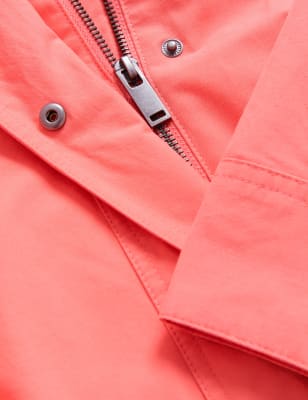 

Womens M&S Collection Bequeme Jacke mit hohem Baumwollanteil - Bright Coral, Bright Coral