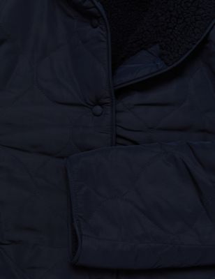 

Womens M&S Collection Textured Quilted Reversible Puffer Jacket - Midnight Navy, Midnight Navy