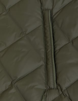 

Womens M&S Collection Feather & Down Quilted Funnel Neck Gilet - Hunter Green, Hunter Green