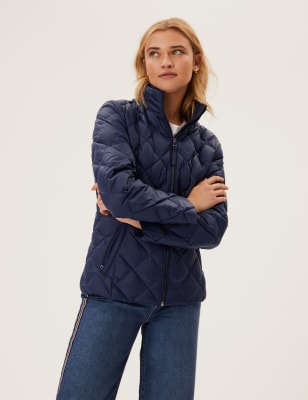 Feather & Down Quilted Puffer Jacket