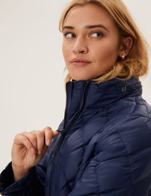 Feather & Down Quilted Puffer Jacket