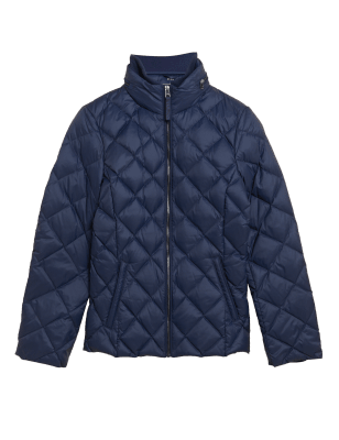 

Womens M&S Collection Feather & Down Quilted Puffer Jacket - Navy, Navy