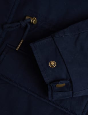 

M&S Collection Abrigo parka con capucha 100% algodón con forro de borreguitoWomens - Midnight Navy, Midnight Navy