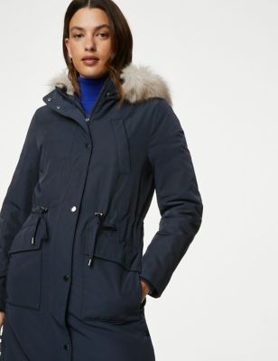 Stormwear™ Textured Hooded Parka Coat | M&S NZ
