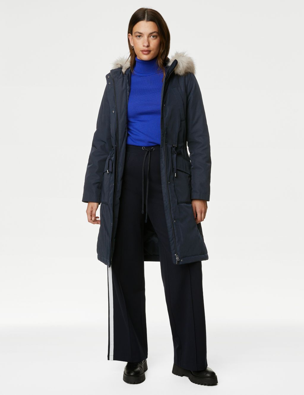 Stormwear™ Textured Hooded Parka Coat image 3