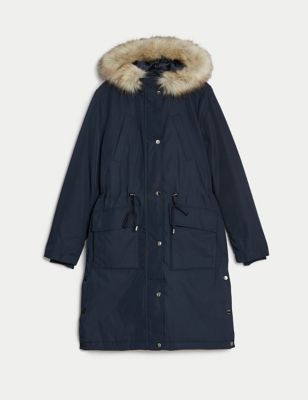 Stormwear™ Textured Hooded Parka Coat