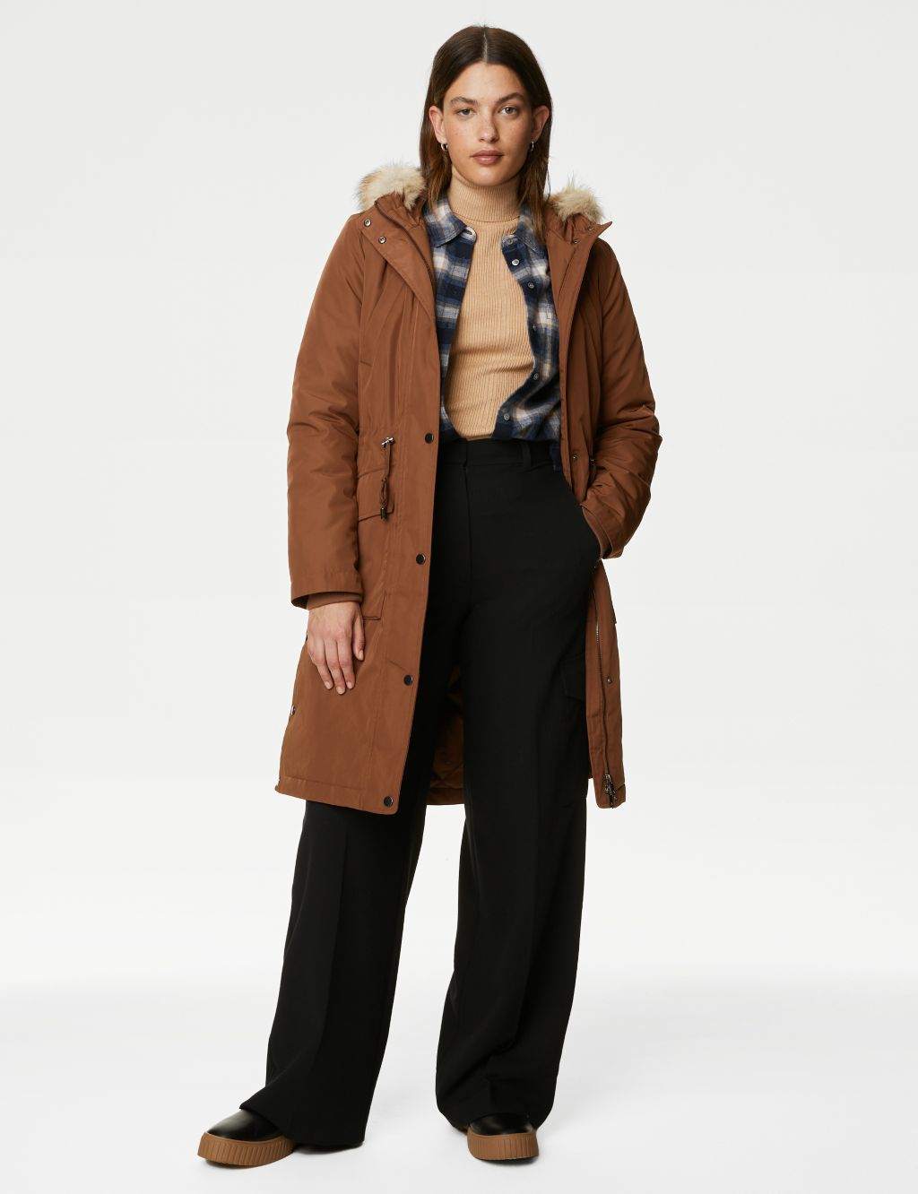 Stormwear™ Textured Hooded Parka Coat image 1