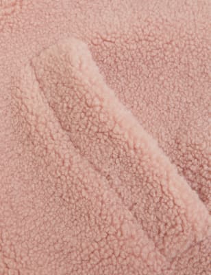 

M&S Collection Cazadora bomber con capucha texturizada de oso de pelucheWomens - Dusted Pink, Dusted Pink