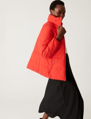 

Womens M&S Collection Recycled Thermowarmth™ Funnel Neck Jacket - Flame, Flame