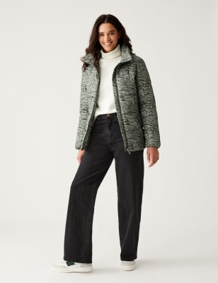 

Womens M&S Collection Recycled Thermowarmth™ Printed Jacket - Khaki Mix, Khaki Mix