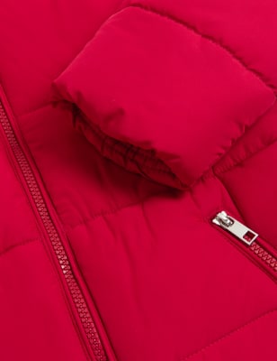 

Womens M&S Collection Recycled Thermowarmth™ Funnel Neck Coat - Scarlet, Scarlet